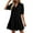 Black, variant on RYRJJ Casual Dresses for Women Lapel Collared V Neck Puff Short Sleeved Pleated Summer Dresses Ruffle Tiered Flowy Midi Dresses(Beige,M)