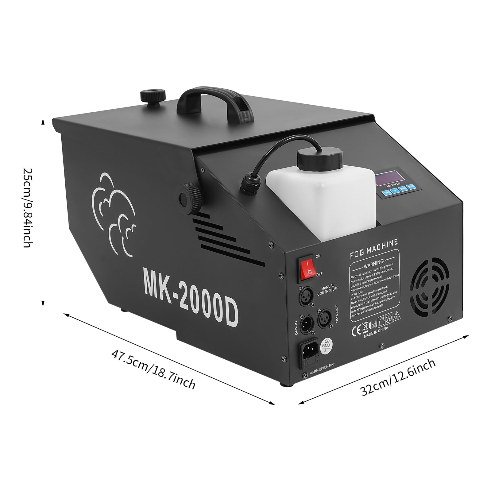Low-Lying Fog Machine DMX Smoke Stage Effect Wedding Bar Stage Fogger 1200W