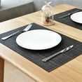 thumbnail image 2 of SUNFEX Solid Color Household Dining Table Placemat Thickened Woven Pvc Placemat, 2 of 3