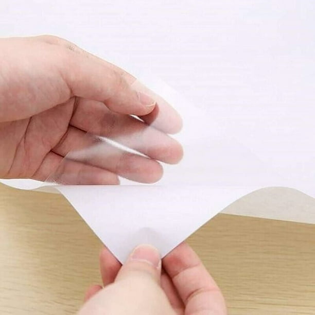 Papier Adhesif Pour Meuble Transparent 60×500cm Vynile Adhésif Film Papier  Peint Autocollant Polyphane Transparent Rouleau Couvre Livre Adhesif  Stickers Protéger les Murs et les Meubles de la Cuisine 