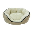 thumbnail image 1 of Pet Spaces 19in Oval Dog Bed, Cat Bed, Tan, 1 of 5