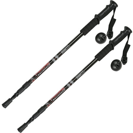 Generic Pair 2 Trekking Walking Hiking Sticks Poles Alpenstock anti-shock 65-135cm