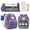 Purple, variant on Diaper Bag Backpack, Multifunctional Baby Changing Bag with Foldable Crib & Insulated Milk Bottle Pocket, Large Capacity Travel Backpack with USB Charging Port & Stroller Strap (Black)
