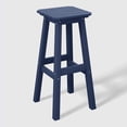 thumbnail image 2 of WestinTrends Malibu 29" HDPE Outdoor Patio Square Bar Stools (Set of 2), Navy Blue, 2 of 8