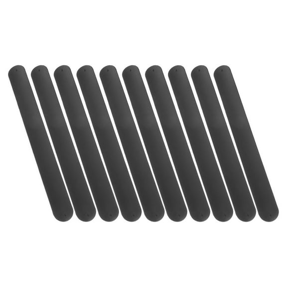 PTOOTP 10Pcs Black Silicone Snap Bands Soft Comfortable Slap Wristband for Events