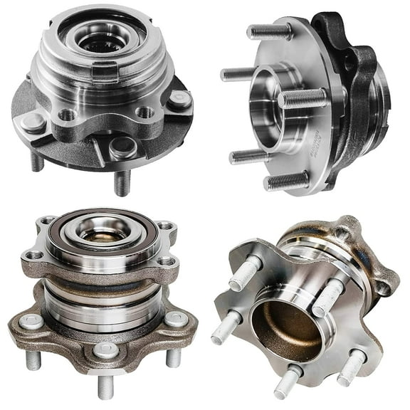 Detroit Axle - 2.5L Wheel Bearing Hubs for 2007-2013 Nissan Altima, Front and Rear Wheel Bearings and Hub 2008 2009 2010 2011 2012 Replacement