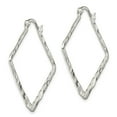 thumbnail image 2 of White Sterling Silver Earring Hoop Women'S 33 mm 1, 2 of 3