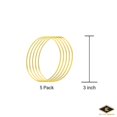 thumbnail image 2 of Gold Metal Rings for Crafts, Macrame Hoops for DIY Wall Hanging Dream Catcher Metal Floral Hoop for Weddings (5 Pieces, 3 Inch), 2 of 5