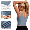 thumbnail image 5 of Rosvigor Womens Sports Bras Longline Wirefree Padded Workout Tank Tops for Women, 5 of 8