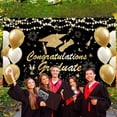 thumbnail image 7 of Congratulations Backdrop, Congrats Grad Party Decorations Prom Party Hanging Sign Graduation Ceremony Photography Backdrop for 2026 High School/College 180X110CM, 7 of 7