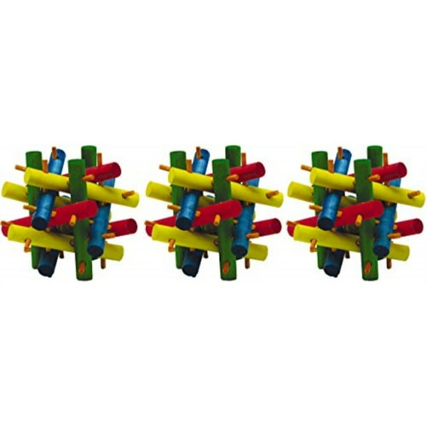 kaytee 3 pack of nut knot nibblers, medium, small pet chew toys