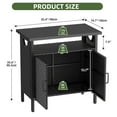 thumbnail image 6 of Uforic Patio Wicker Bar Table, Outdoor Wicker Storage Cabinet, Bar Counter Table, Deck Box - Black, 6 of 9