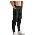 thumbnail image 4 of Sweatpants for Men, Mens Work Pants Fashion Casual Solid Color Pockets Elastic Rope Waist Casual Cargo Pants, 4 of 4
