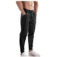 thumbnail image 4 of Pantalones largos de moda para hombre, casuales, de color sólido, con bolsillos y cintura elástica, pantalones cargo casuales para hombre., 4 of 4