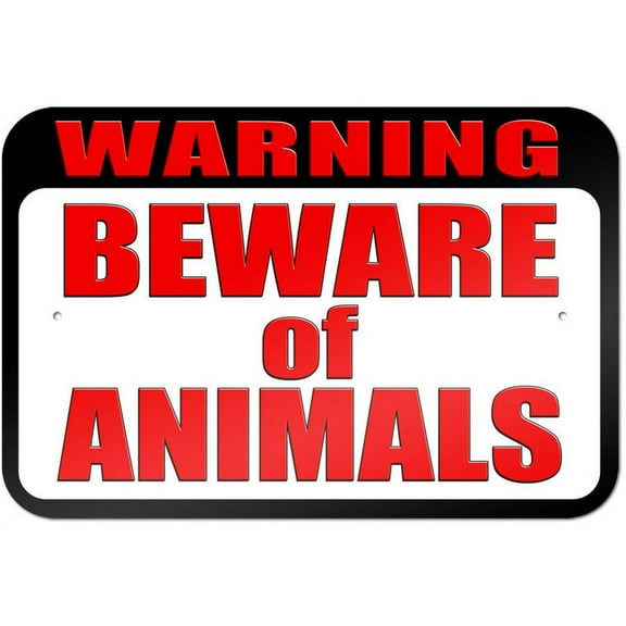 Warning Beware of Animals Sign