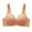 Khaki, variant on Bigersell Ladies Bras, Women Lace V-Neck Full-Coverage Wireless Bras Back Hook and Eye Closure Push up Bras Padded Bralette Beige M