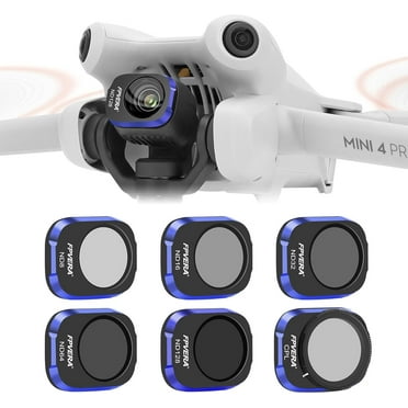 ND Filter Set for DJI Mini 4 Pro, 6-Pack Drone Camera Lens Filter Accessories Polarized CPL Filter with Aluminum Alloy Frame & 32-Layer Coating HD AGC Optical Glass (CPL,ND8,ND16,ND32,ND64,ND128)