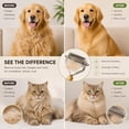 thumbnail image 4 of UYGDUY-Bamboo Pet Grooming Kit for Medium to Long Haired Dogs & Cats, 4-in-1 Dematting Comb Set with Undercoat Rake, Fine/Wide & Long/Short Tooth Combs, Gentle Deshedding Tools for Indoor Pets, 4 of 4