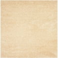 thumbnail image 3 of SAFAVIEH Clyde Solid Plush Polyester Shag Area Rug, Cream, 7' x 7' Square, 3 of 5