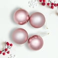 thumbnail image 4 of Northlight 2-Finish Glass Christmas Ball Ornaments - 4" (100mm) - Rose Gold - 4ct, 4 of 9