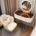thumbnail image 1 of Home Dressing Table with Mirror Bedroom Modern Minimalist Multifunctional Storage Cabinet Makeup Table Household Furniture My Lux Decor Round, 1 of 23