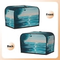thumbnail image 3 of Uemuo Turquoise Ocean Reflection Print Toaster Cover 2 Slice, Small Kitchen Appliance Covers, Toaster Oven Cover with Loop, Bread Machine Cover Dust Cover Protection, 3 of 7