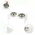 thumbnail image 4 of THE LICKER STORE Keaton 7.5" Medium/Large Modern Acrylic Rectangular Elevated Pet Feeder with 54oz 2-Stainless Steel Bowls, Clear/Chrome, DBL2001A, 4 of 8
