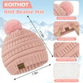 thumbnail image 4 of KOITHOT 8 Pcs Winter Beanie Hat Neck Warmer Ear Muffs Gloves Set with Gift Box for Women Men Pink and Light Gray, 4 of 7