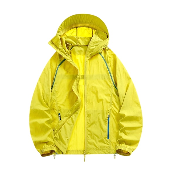 cocolona Womens UPF 50 Sun Protection Jackets Long Sleeve Hooded Zipper Outwear Solid Color Outdoor Hiking Workout Tops