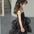 thumbnail image 2 of Toddler Baby Girls Tutu Dress Spaghetti Strap Sleeveless Ruffle Hem Summer Cami Dress Kids Tulle Princess Birthday Party Dresses Formal Gowns, 2 of 10