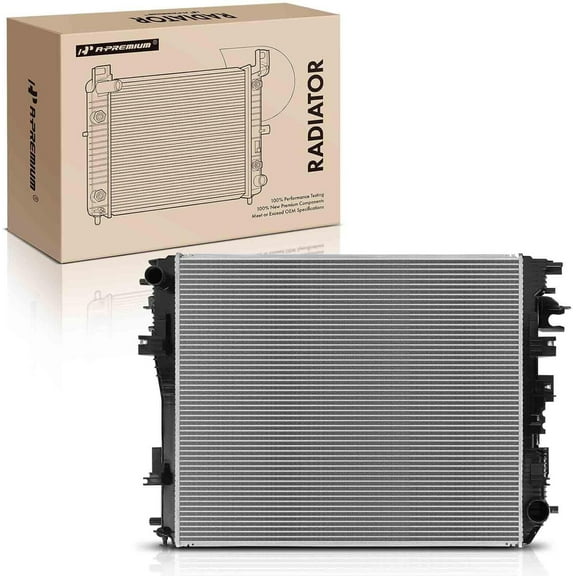 A-Premium Engine Coolant Radiator Assembly Compatible with Ram 1500, 2500, 3500, 4500, 5500, 2014-2018, 1500 Classic 2019, 3.0L 6.4L, Replace# 68232742AB, CH3010367