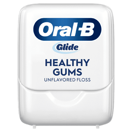 Oral-B Glide Healthy Gums Unflavored Dental Floss, Smooth, Strong, Shred Resistant 50m