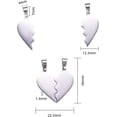 thumbnail image 3 of 2pcs Stainless Steel Split Heart Pendants Heart Dangle Charms 4x7mm Large Hole Love Tag Charms for Love Necklace Jewelry Making Crafting, 3 of 8