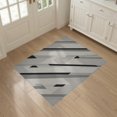 thumbnail image 3 of ODIKA 3'x5' Monochrome Geometric Pattern Washable Accent Rug Dynamic Abstract Stripes and Dots Design Pet Friendly, Non-Shedding Mat for Bedside, Nursery Room, 3 of 7