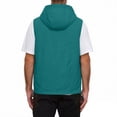 thumbnail image 4 of Men's Vest Jackets Sleeveless Hooded Zipper Cardigan Tops Summer Fall Solid Color Sports Hoodies Outdoor Casual Workout Outwears, 4 of 9