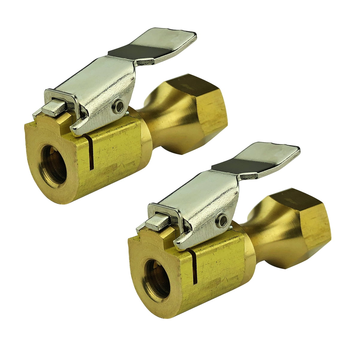 Two HALTEC CH360 Brass Lock On Closed Air Chuck Clip On European Style