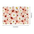 thumbnail image 3 of Daiia Daisy and Ladybug Front Door Mat, Heavy Duty Durable Welcome Mat for Outdoor Indoor, Dirt Trapper Waterproof Super Absorbent Door Mat, 16" x 24", 3 of 9
