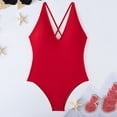 thumbnail image 2 of BeAi Swimsuit for Women One Piece Skirt Cheeky Bikini Sets for Women Push Up Womens Swimwear 2 Piece Full Coverage Beachwear Women 2025 Ruffled V Neck Lace Up Previous Orders, 2 of 4