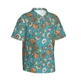 thumbnail image 3 of Xecao Cute Conch print Hawaiian shirt - a stylish short-sleeve button-down for men, perfect for casual beach and tropical outings., 3 of 9