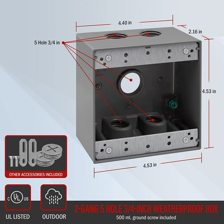 Gang Weatherproof Outlet Box edu.svet.gob.gt