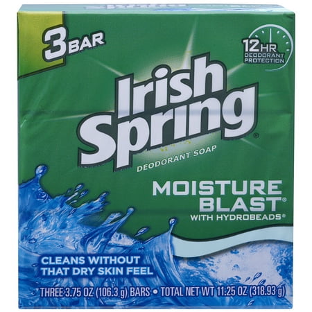 Irish Spring 114179 Bar Soap Moisture Blast 3 Bar 18-11.25 Ounce