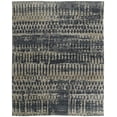 thumbnail image 2 of 6' X 9' Blue Gray and Tan Wool Abstract Hand Knotted Area Rug, 2 of 11