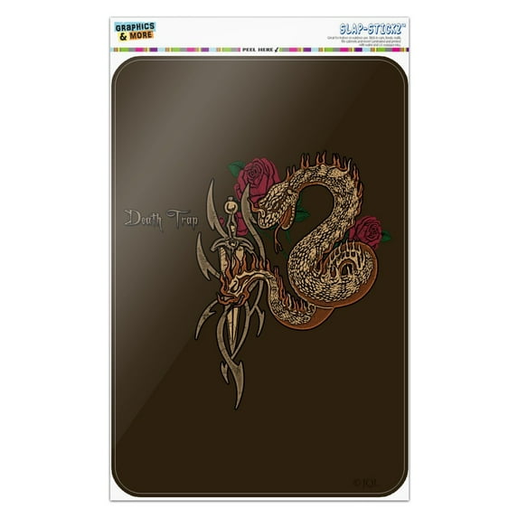 Death Trap Snake Sword Biker Motorcyle Chopper Home Business Office Sign