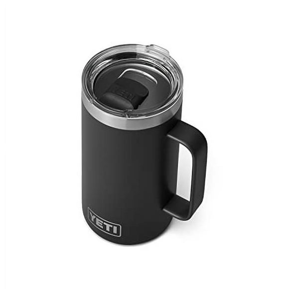 Taza YETI Rambler 710 ml de acero inoxidable con aislamiento al vacío, color negro