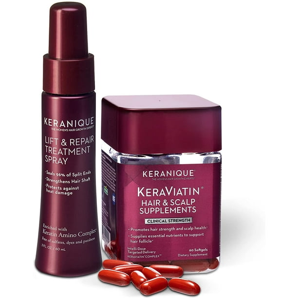 Keranique Hair Growth & Repair System KeraViatin Hair Growth Supplements and Lift & Repair