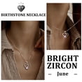 thumbnail image 3 of Fasjewly 18K White Gold Plated Heart Necklace for Women,CZ Heart June Alexandrite Birthstone Pendant Jewelry Gift for Wife Mom Girlfriend,Valentine's Day Mother's Day Birthday Anniversary Gift, 3 of 10
