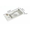 thumbnail image 5 of 48" Bathroom Vanity with Vessel Sink, Wall-Mounted Floating White Rectangular Acrylic Integrated Basin without Faucet, Striped Shelves Layer, Natural Woodgrain Color, 5 of 6
