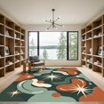 thumbnail image 2 of ODIKA 2'x3' Machine Washable Non-Slip Area Rug, Abstract Dark Green High Traffic Rug, Green, 1170893, 2 of 7