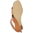 thumbnail image 4 of DONALD PLINER Womens Brown Whipstitch Sami Round Toe Wedge Zip-Up Leather Heeled Sandal 6 M, 4 of 4