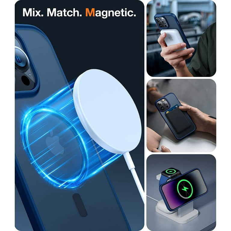 TUDIA MergeGrip Designed for iPhone 14 Pro Case 2022, MagSafe Compatible Military Grade Slim Dual Layer Raised Edge Non-Slip Magnetic Built-in Magnet